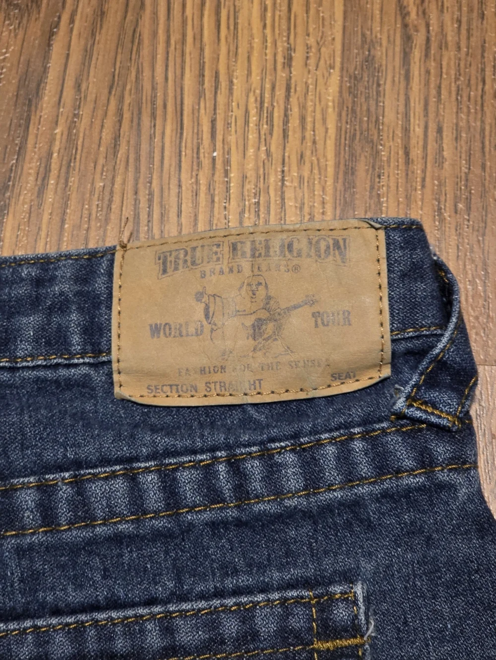 Womens True Religion Straight Leg Flap Pocket Jeans Tagged Size 14 (Fits W28) - Picture 14 of 14